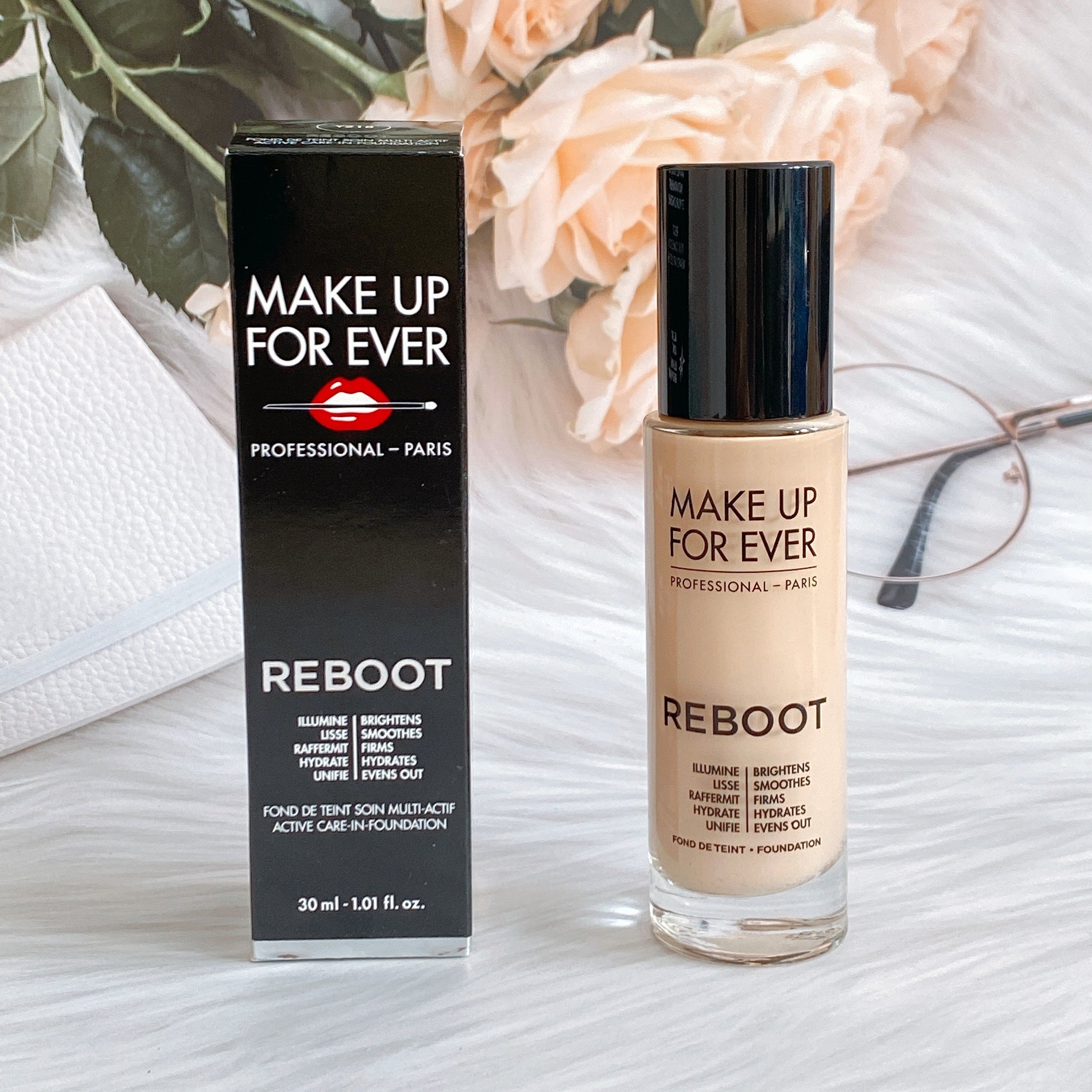 玫珂菲赋活熬夜焕采粉底液reboot持久水润养肤hd高清无痕粉底液