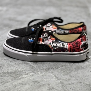 Vans Authentic联名魔术贴DIY男女同款休闲帆布板鞋子VN000EE3BML