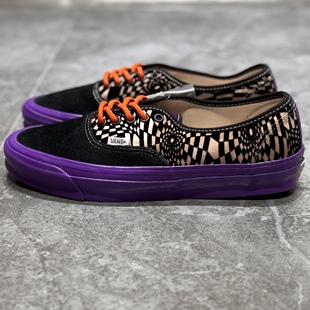 Vans Authentic联名款男女夏季紫色OG低帮帆布板鞋子VN0A4BV930X