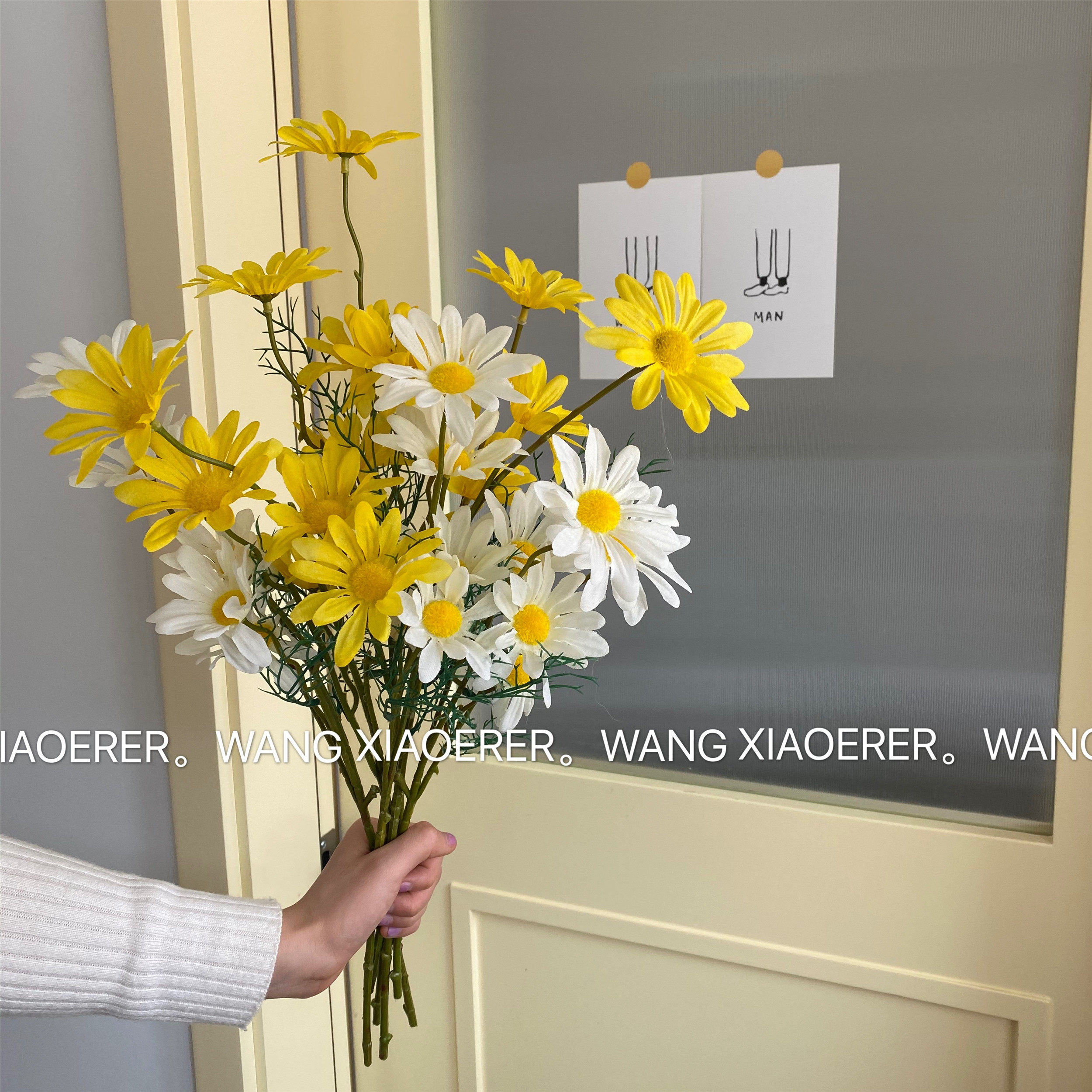 韩国ins风少女心小雏菊仿真花5头荷兰菊假花写真道具装饰摆设插花