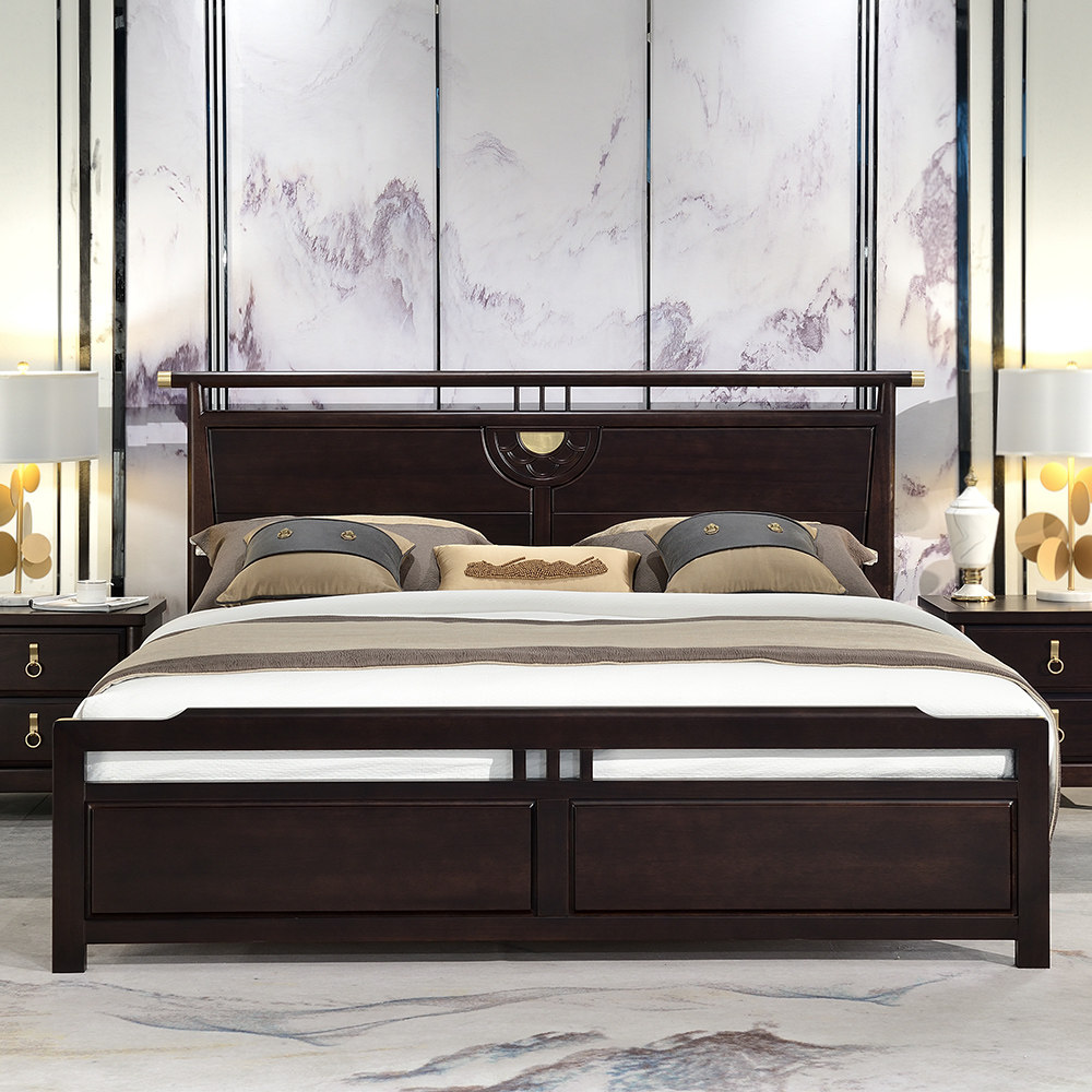 苏式新中式黑檀木床现代全实木双人床