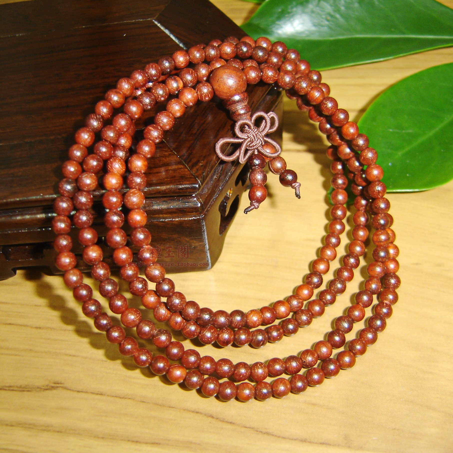 念珠印度天然小叶紫檀佛珠手链3mm216细长细珠佛珠