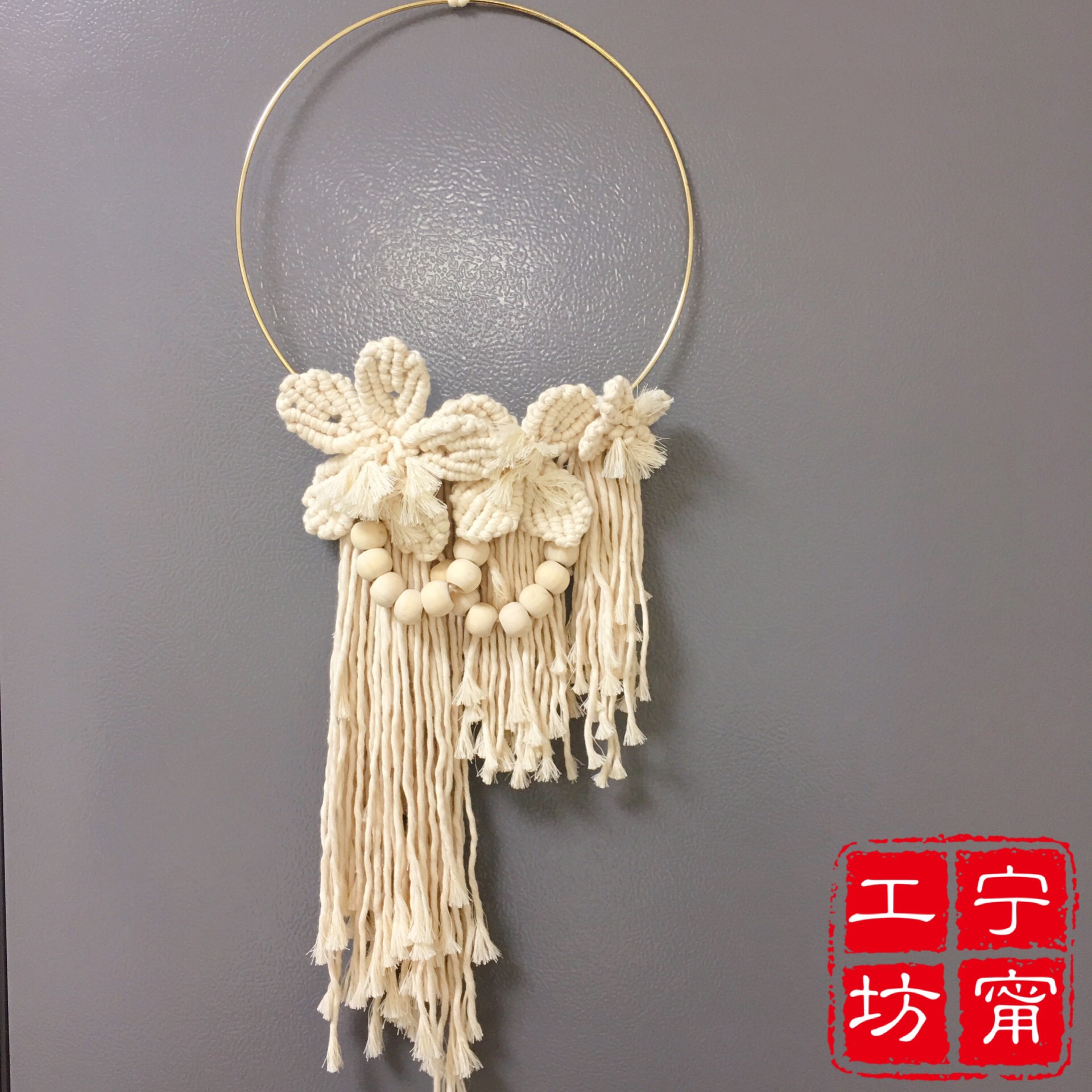 Sansei &60macrame Flower Tapestries weave Wall decorate Wall hanging ins manual Material package parts coursein the Home Fabric , Tapestry/Tapestry category - from Buy2taobao.com to provide professional Taobao agent buy service