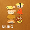 NIUKO 可爱萌寿司布标背胶布贴 刺绣儿童补丁贴服装DIY卡通布贴标 NIUKO 可爱萌寿司布标背胶布贴 刺绣儿童补丁贴服装DIY卡通布贴标