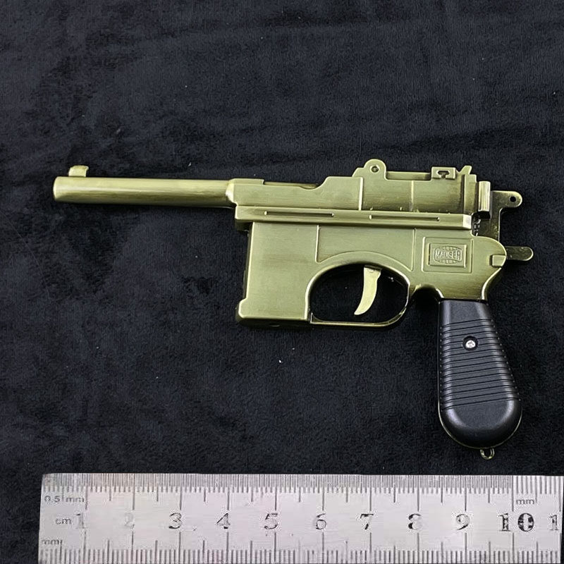 金属毛瑟枪驳壳枪红军盒子枪合金儿童玩具小手枪1:2.05不可发射