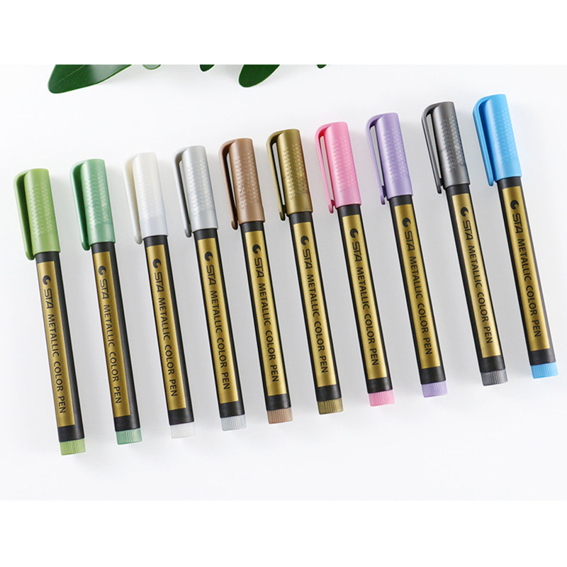 斯塔8151款10色金属马克油漆笔diy相册手账手抄报涂鸦书写笔无味
