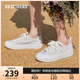 Skechers斯凯奇夏季女鞋蕾丝小白鞋透气休闲鞋舒适百搭低帮板鞋