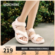 Skechers斯凯奇夏女鞋复古休闲凉鞋舒适外穿沙滩凉鞋软底舒适透气