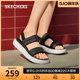 【母亲节礼物】Skechers斯凯奇女鞋夏休闲凉鞋厚底增高穿沙滩鞋