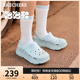 Skechers斯凯奇泡泡鞋洞洞鞋女鞋包头凉鞋踩屎感厚底增高外穿拖鞋