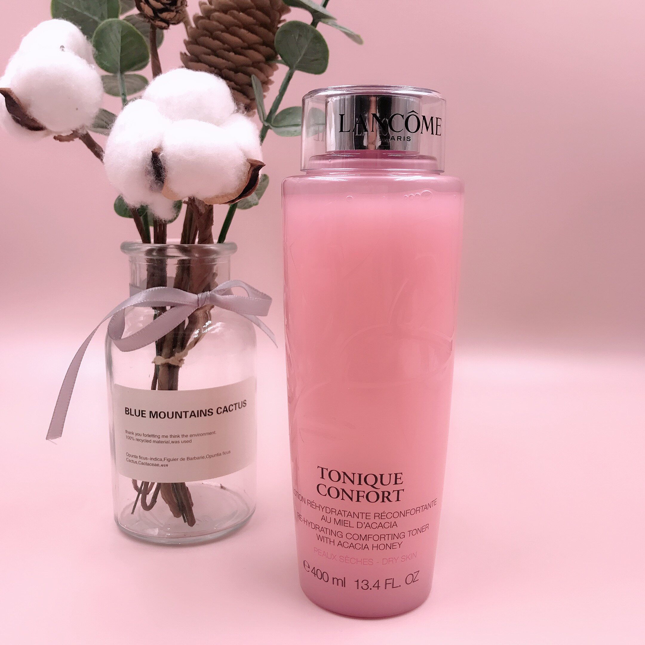 法国正品兰蔻粉水400ml柔肤水玫瑰粉水