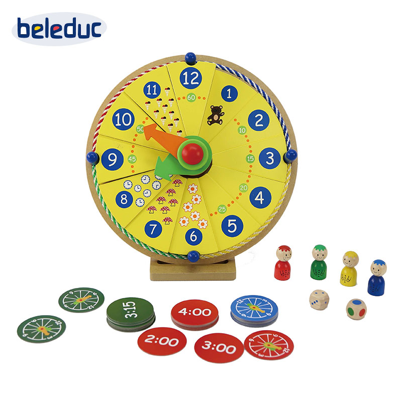 德国beleduc贝乐多快乐时钟 儿童早教益智木质桌游 亲子互动游戏