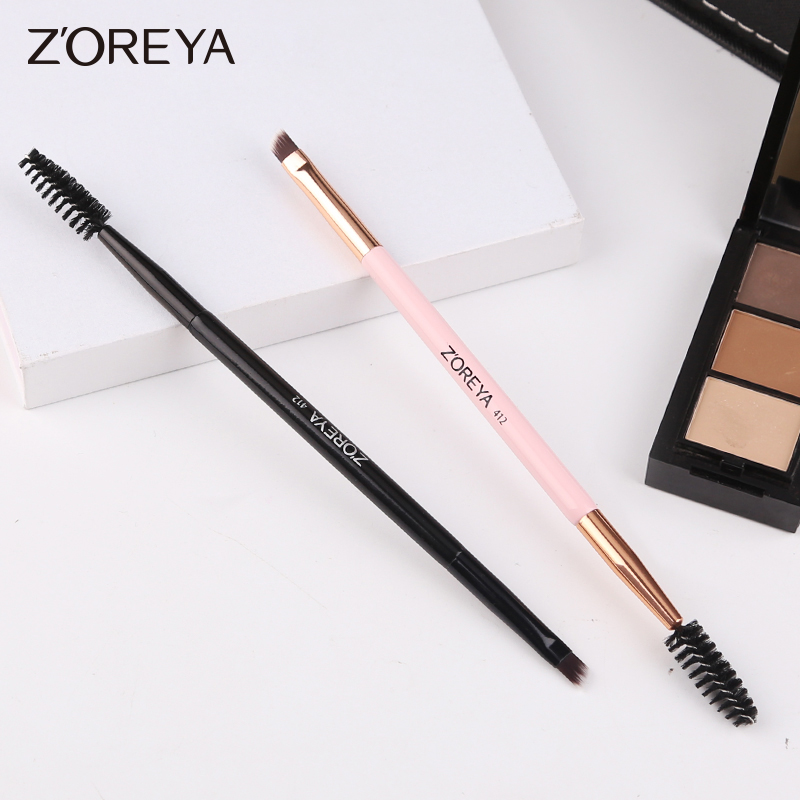 眉粉刷 斜角 一支装_眉刷一支装眉毛刷双头扫眉化妆刷眉粉刷眉笔刷