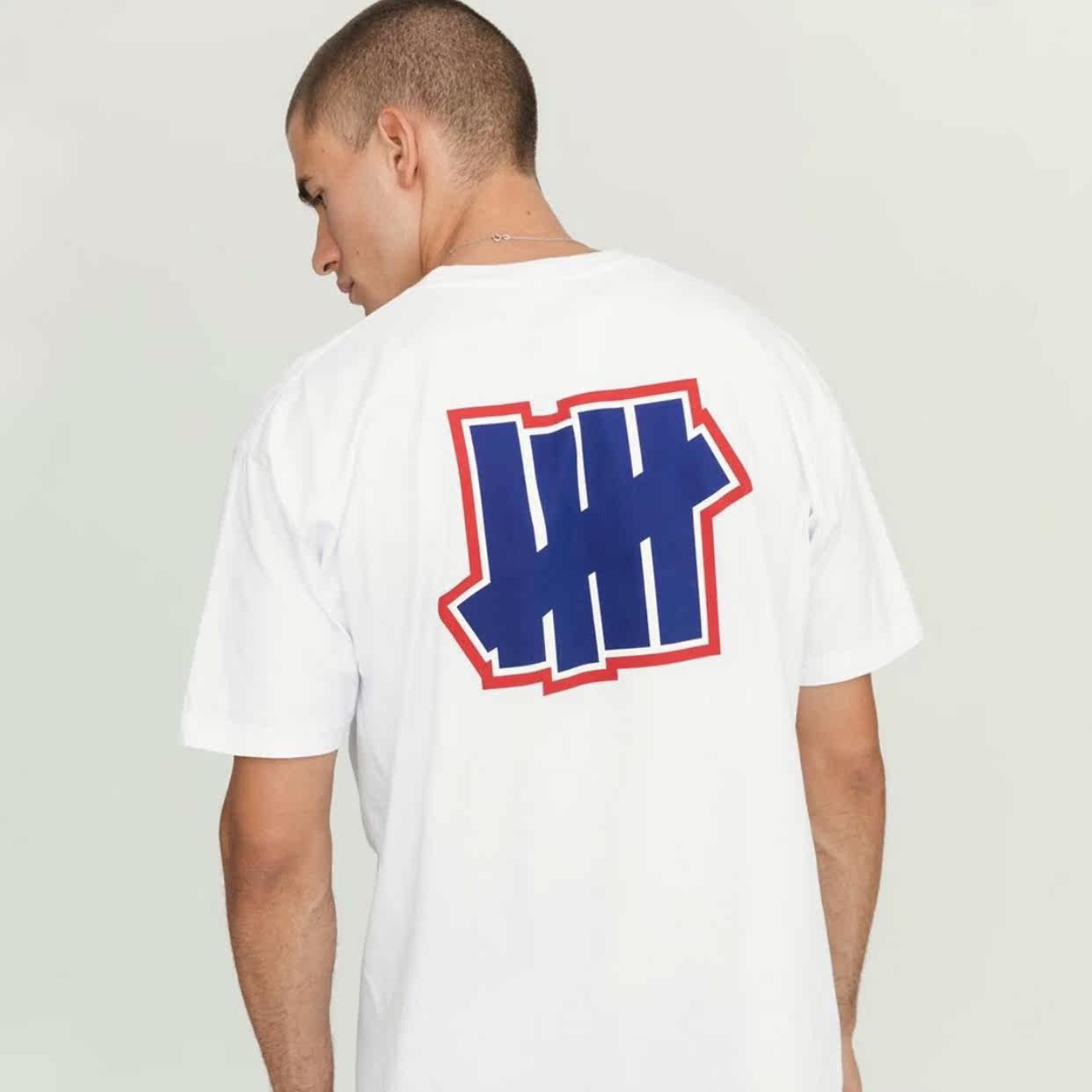 undefeated短袖 und宽松短t 五道杠不败t恤 泼墨喷绘美式街头潮牌