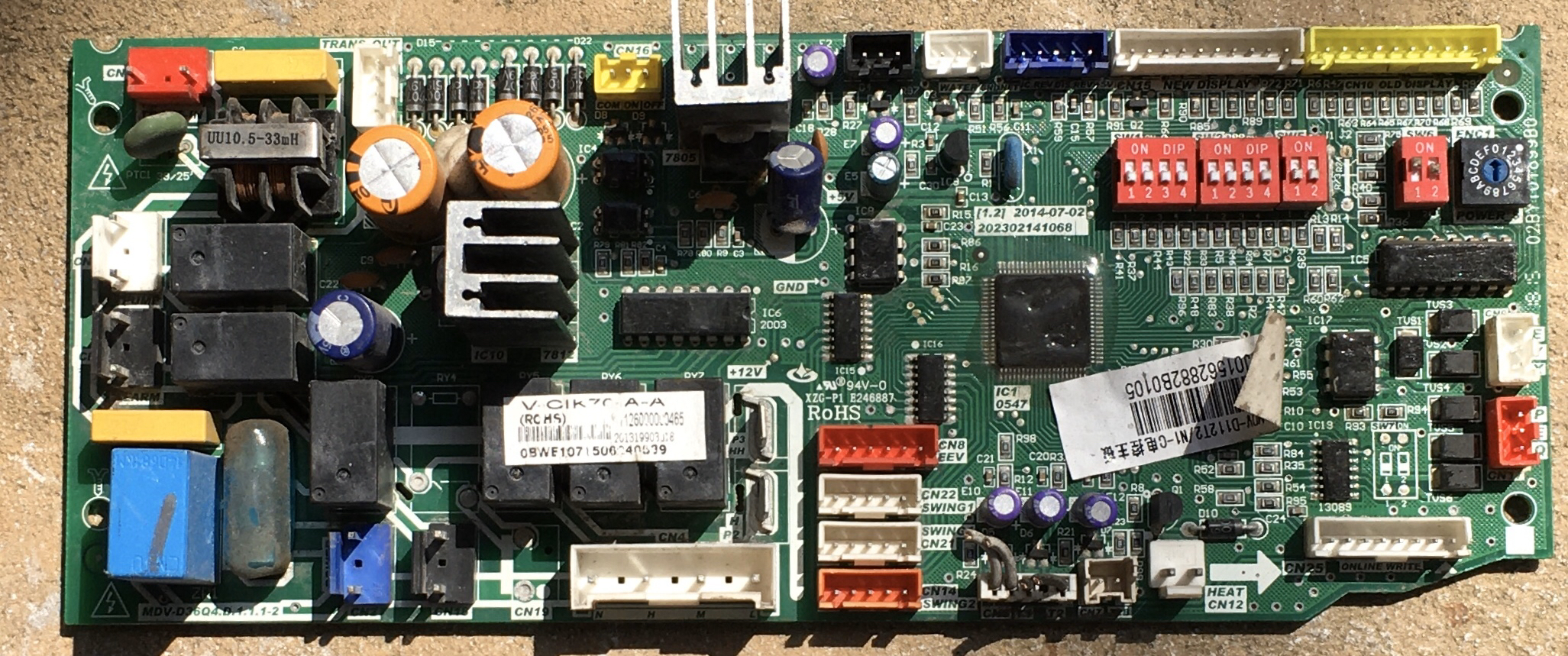 v-cik28-dan-t美的中央空调内机主板mdv-d36q4.d.1.1.1-2pcb电路板