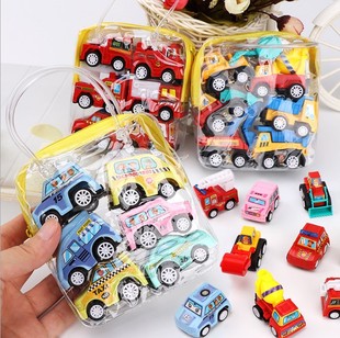 儿童玩具创意个性小车玩具男孩宝宝迷你回力小汽车惯性工程车套装