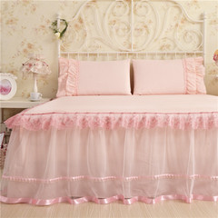 夹棉加厚韩版公主蕾丝床裙床罩单件素色1.5m1.8米床垫保护套包邮