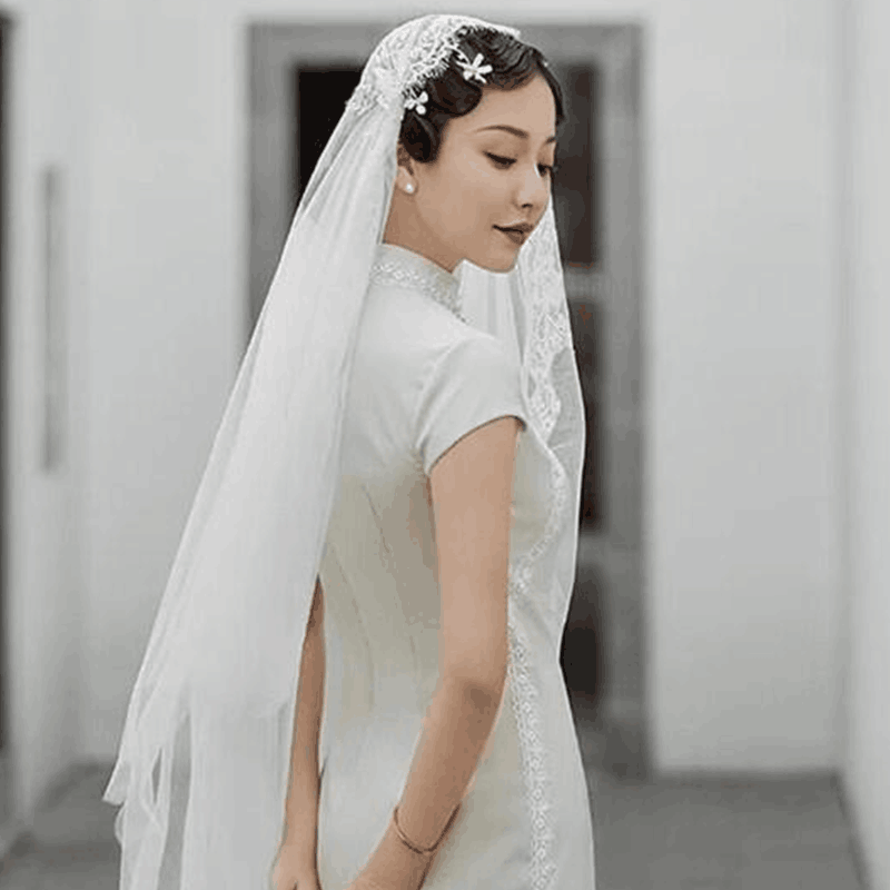 复古头纱民国蕾丝