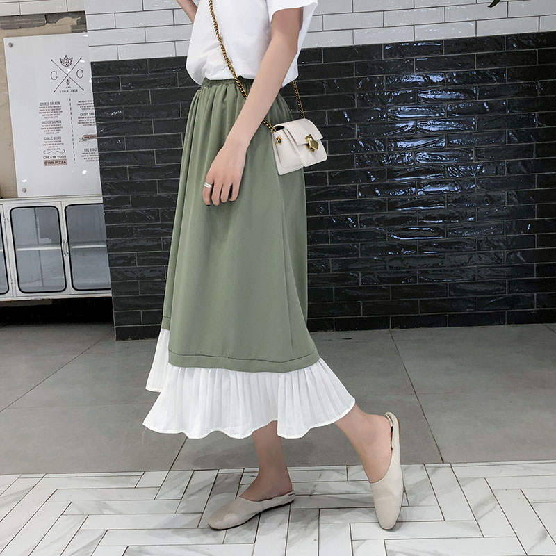 Sun Da Xin Bouffancy Mosaic Irregular skirt Mid length version 2019 Spring and summer new pattern Paige Show thin Easyin the Women's clothing/Boutique , Skirts category - from Buy2taobao.com to provide professional Taobao agent buy service