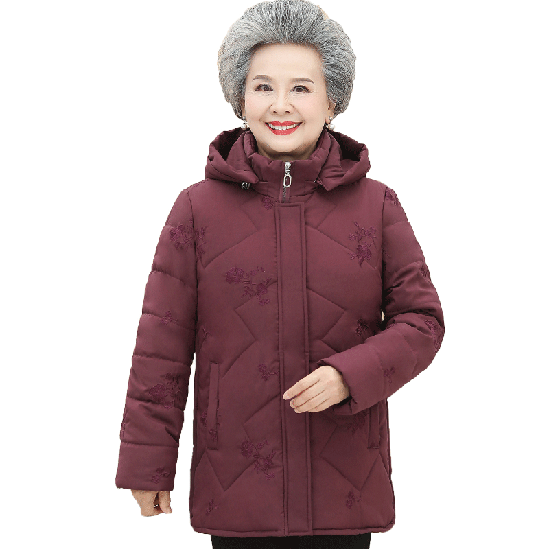 奶奶加厚棉衣中老年人冬装女外套妈妈棉袄老人棉服新款太太60岁70