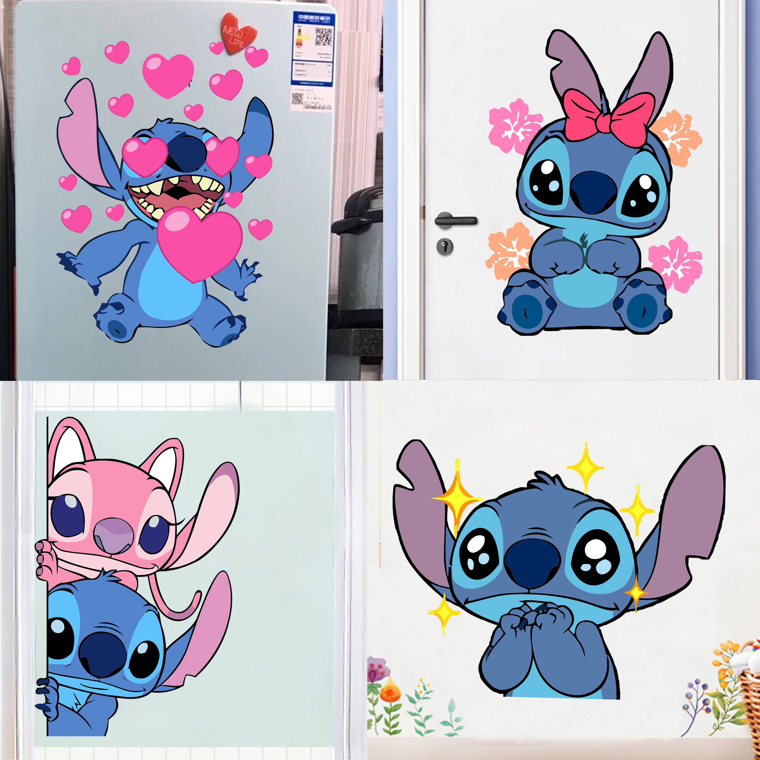 Stitch Cartoon Wall stickers Xpress Sticker Window stickers Film closestool Stickers Refrigerator Window glass Stickersin the Home accessories , Stickers , Toilet posts category - from Buy2taobao.com to provide professional Taobao agent buy service