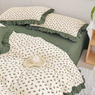 水洗棉布料全棉花卉纯色布可定做床单被套床品面料2.5米宽幅柔软