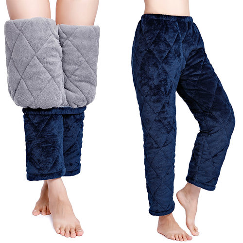 冬季中老年珊瑚绒女长裤夹棉睡裤长裤睡裤现售产品
