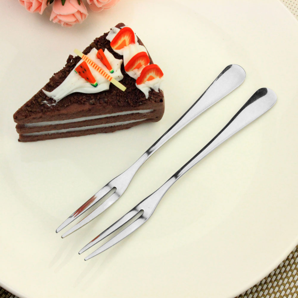 酒店餐厅用 不锈钢水果叉 月饼叉 小叉子 糕点叉 蛋糕叉 点心叉