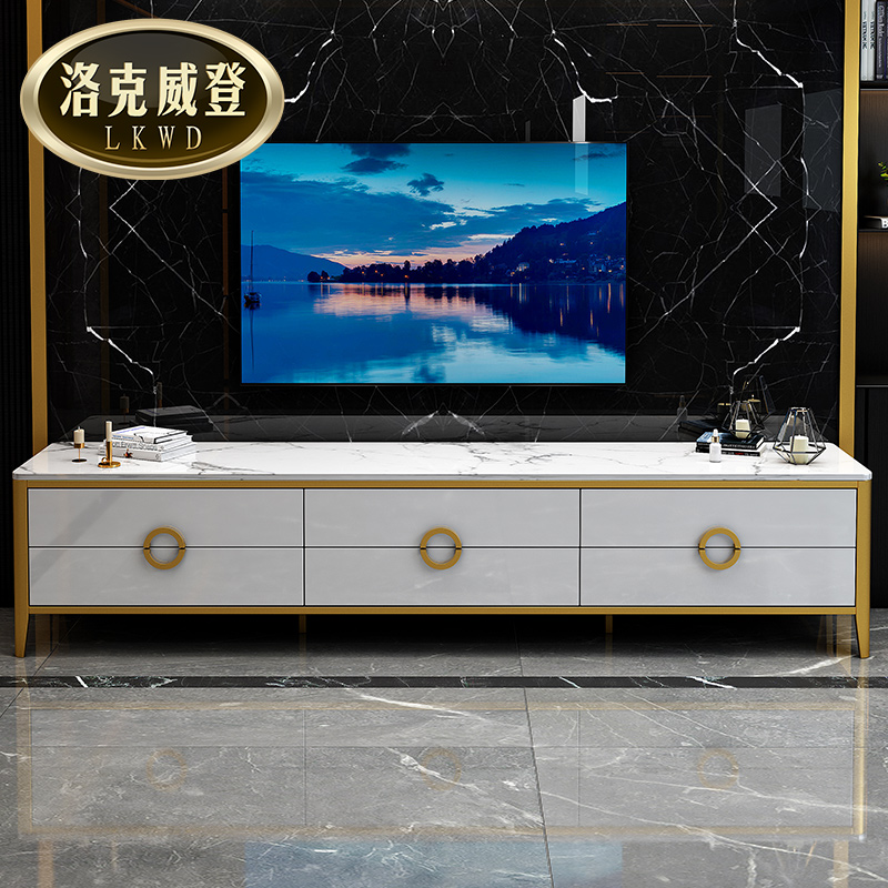 后现代简约大理石茶几电视柜组合客厅小户型套装不锈钢轻奢家具|ruв категории жилой мебели, кабинет, телевизионный шкаф - от Buy2taobao.com для оказания профессиональной услуги покупки агента Taobao
