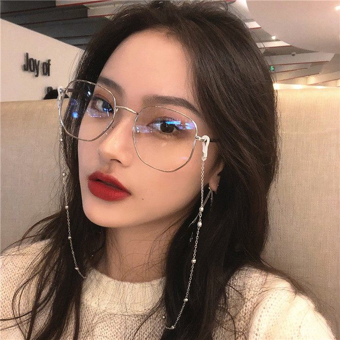 热销ulzzang眼镜框_金边复古文艺眼镜框女ins韩国软妹眼镜链条ulzzang