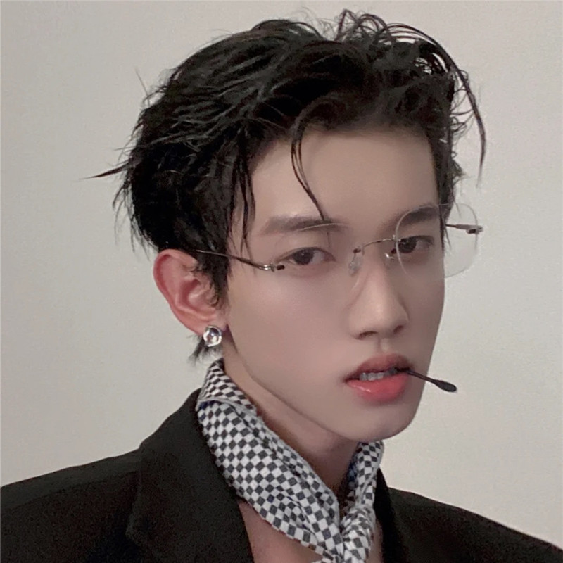 00淘宝新品痞帅半框眼镜男近视可配度数变色防蓝光斯文败类眼睛框架女