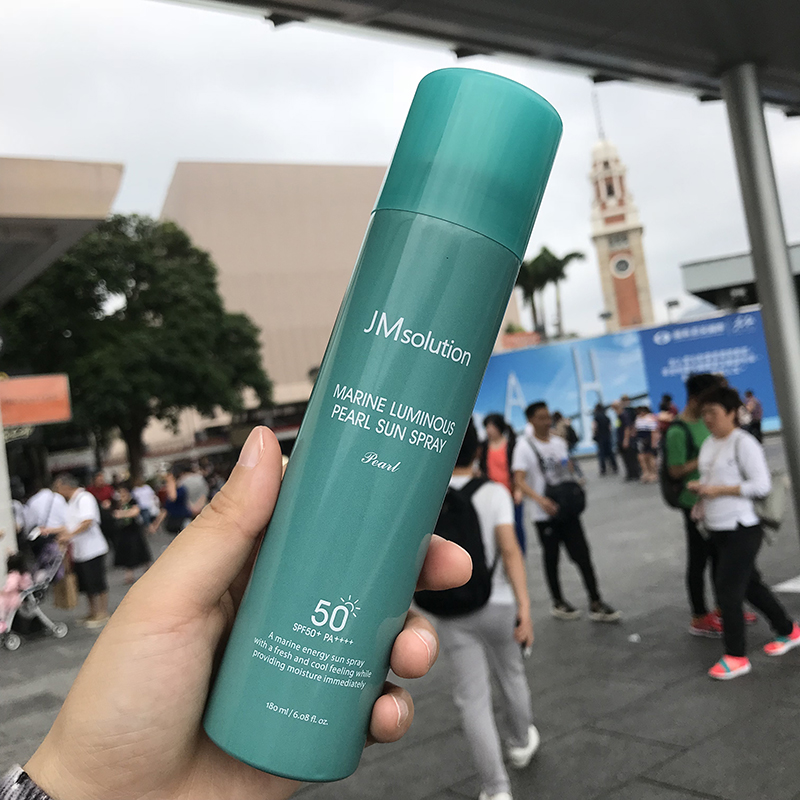 珍心话 韩国JM solution珍珠防晒喷雾SPF50+ 清爽不油腻180ml