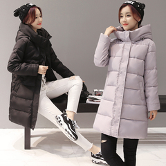 高中学生棉衣女2016加厚冬装韩版女装中长款修身羽绒棉服棉袄外套