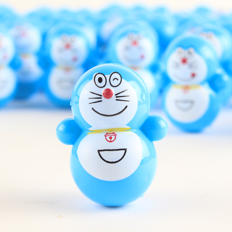 抖音蓝胖子不倒翁玩具多啦a梦摇晃叮当猫儿童卡通创意可爱机器猫(去