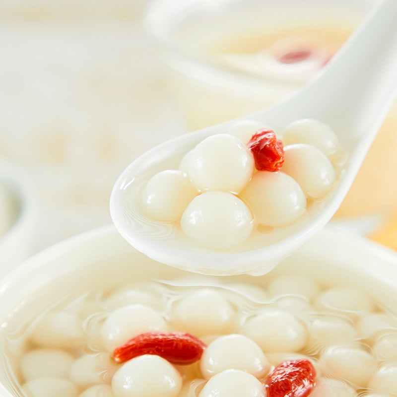 思念白糯小圆子糯米小丸子水磨无馅小汤圆奶茶店甜品酒酿小圆子