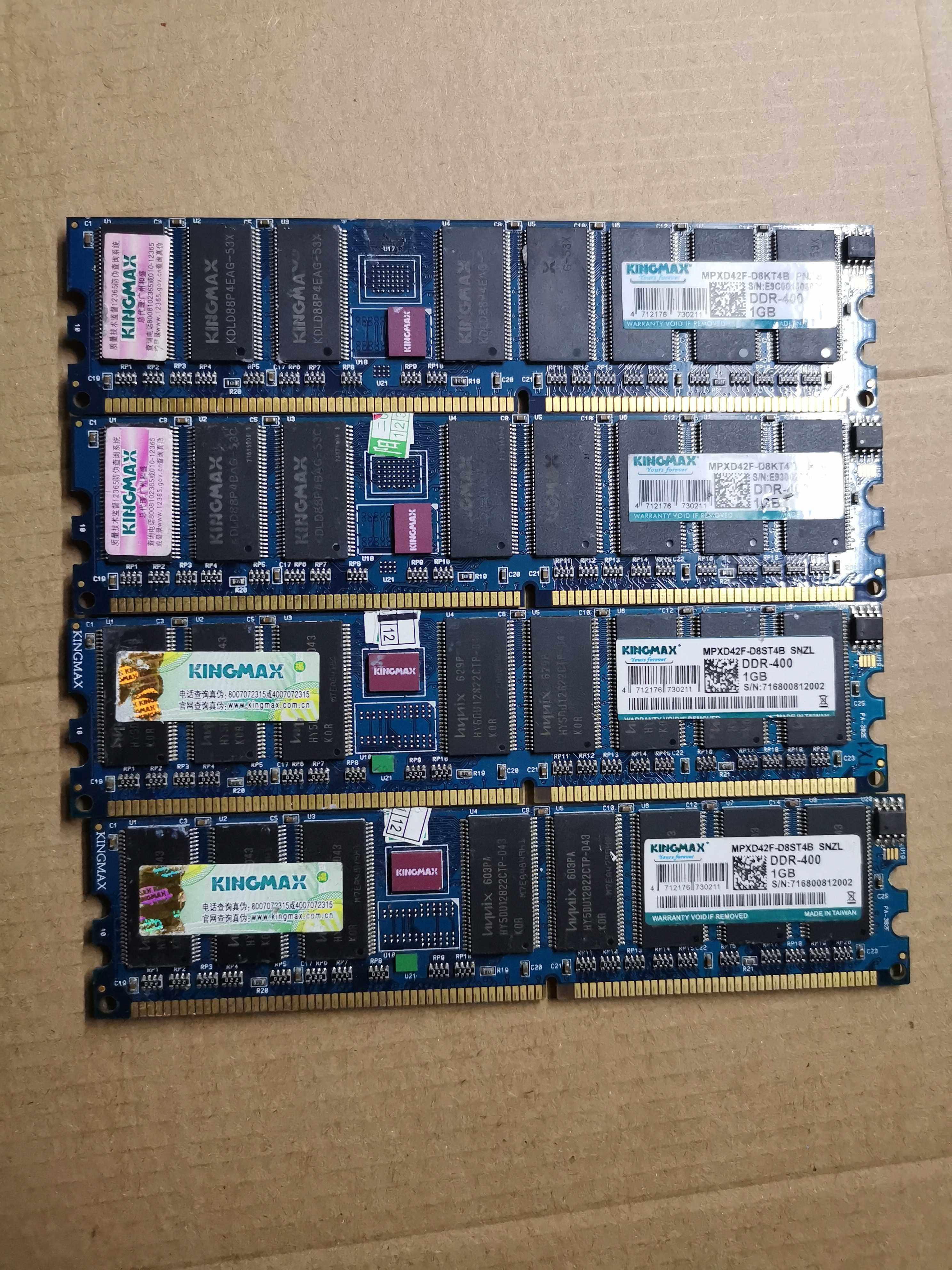 原装kingmax胜创台式机内存条ddr 400 1g pc 3200 1g一代1g内存