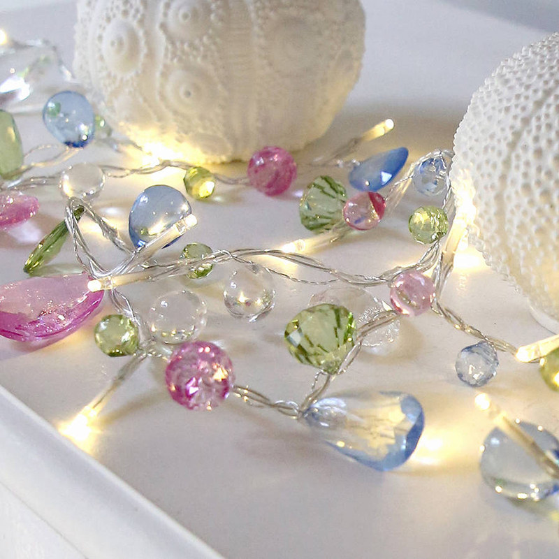 麦灯水晶珠子灯串房间装饰品少女心卧室布置挂灯圣诞灯饰ins串灯