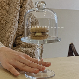 ins简约法式甜点玻璃罩可露丽玛德琳蛋糕展示盘高脚自助餐摆台盘