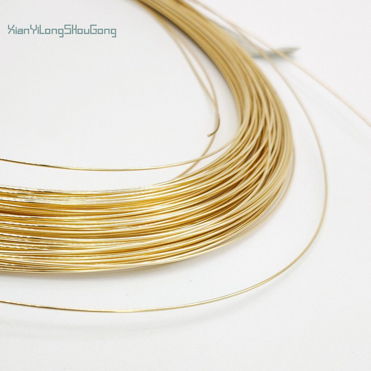 14k包金半硬线强保色不掉皮注金铜丝线手工绕线diy材料首饰品配件