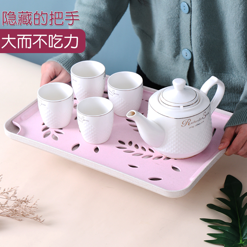 小麦秸杆沥水托盘长方形 水杯托盘家用餐桌茶杯放水杯置物塑料盘|msdalam kategori pinggan mangkuk, pinggan mangkuk, mangkuk buah-buahan/plat buah-buahan/bakul buah-buahan - dari Buy2taobao.com untuk memberikan perkhidmatan ejen Taobao profesional membeli