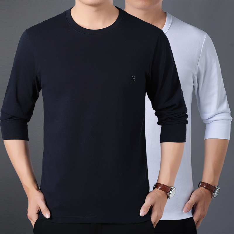 適合中年男人秋天穿的長袖t恤上衣服裝35-40-45-50-55-60歲爸爸裝在類目 男裝, T恤中 - 來自Buy2taobao.com提供專業的淘寶代購服務
