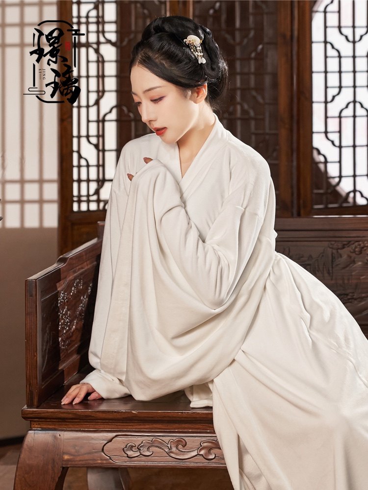 璟璃国风冬季保暖古风双面法兰绒中式晨袍睡袍汉服睡衣女