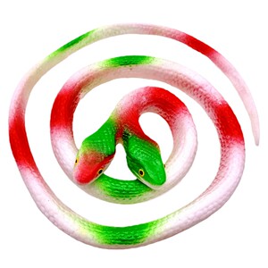 软胶仿真双头蛇白蛇可爱吓人幼儿园儿童玩具小蛇假蛇静态动物模型