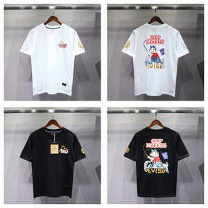 潮牌代购evisu福神夏季短袖杯面佛头钓手小m印花t恤宽松半袖男女