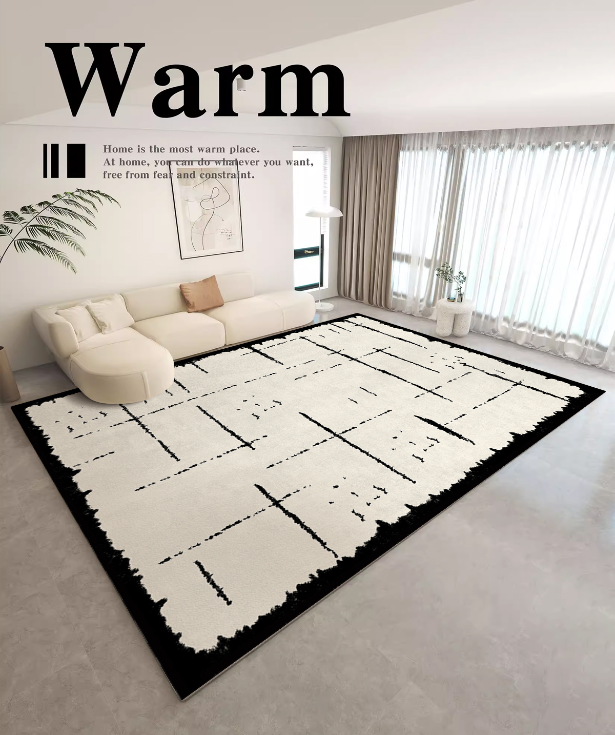 奶油小香风地毯客厅2024新款法式复古轻奢沙发地垫卧室防水免洗