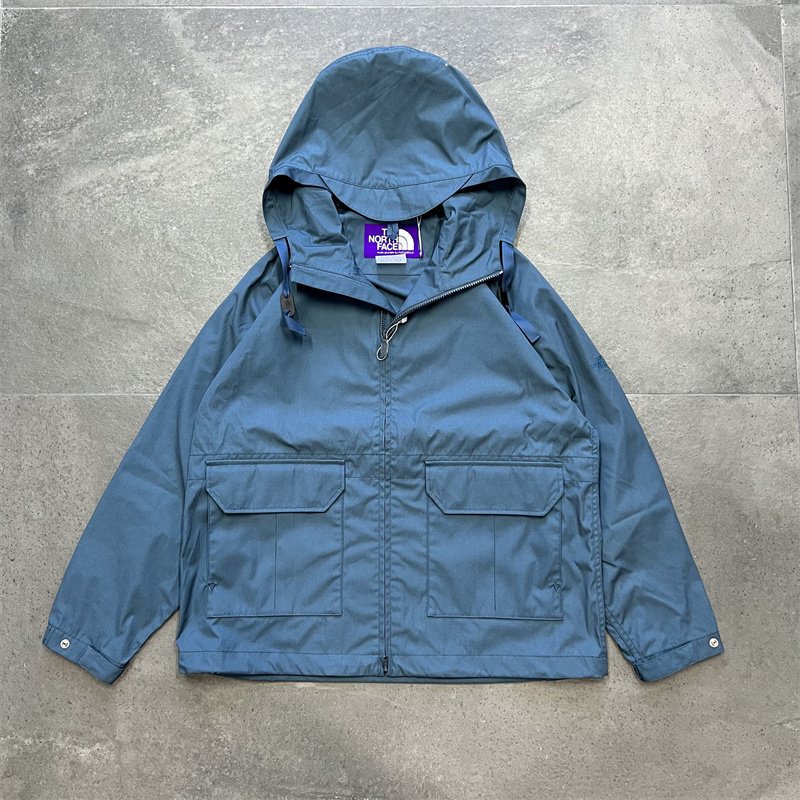 现货 the north face ×js北面紫标23ss登山连帽冲锋衣外套2318
