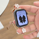 山茶花金属链条iwatch表带se适用s9苹果applewatch手表s8新款小众
