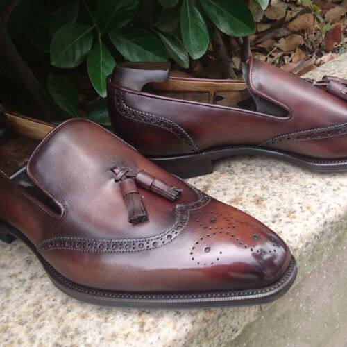 固特异皮鞋 职场日常雕花乐福鞋 夏季男鞋 goodyear-welted