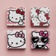 可爱卡通hello kitty化妆镜便携随身镜补妆镜学生皮质双面小镜子
