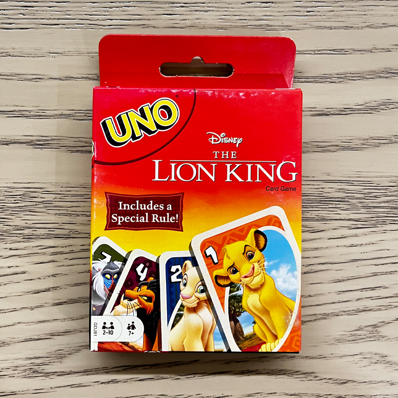 现货 美泰官方正版桌游  UNO 狮子王 The Lion King游戏卡牌 纸牌